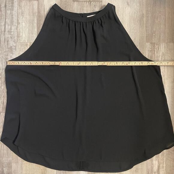 NWT LOFT Black Sleeveless Peephole Flowy Top, Size XL - Picture 5 of 11